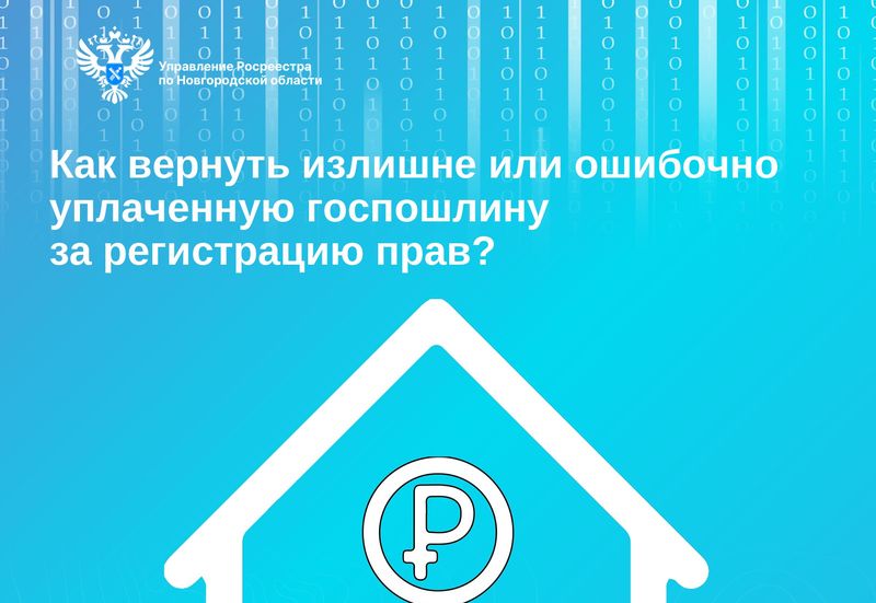 Новгородский Росреестр рассказывает, как вернуть государственную пошлину.
