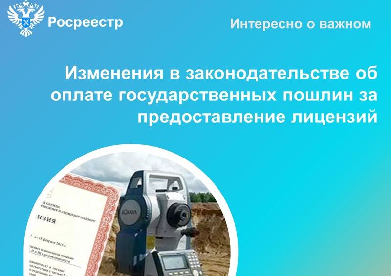 Изменения в законодательстве об оплате государственных пошлин за предоставление лицензий.